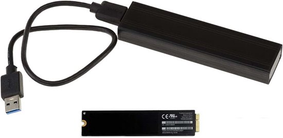 Mac Air 2010 2011 SSD-behuizing naar USB3 (USB 3.0 5G) voor 6+12-pins Mac SSD's (MC505 MC506 MC965 MC968)
