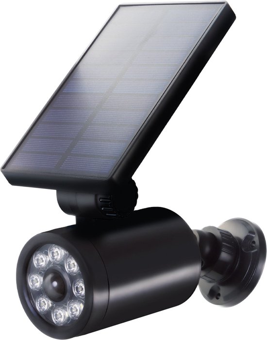 Maclean - Dummy Camera - SOL1801S Knipperende - LED-bewegingssensor op zonne-energie - Zwart van Maclean