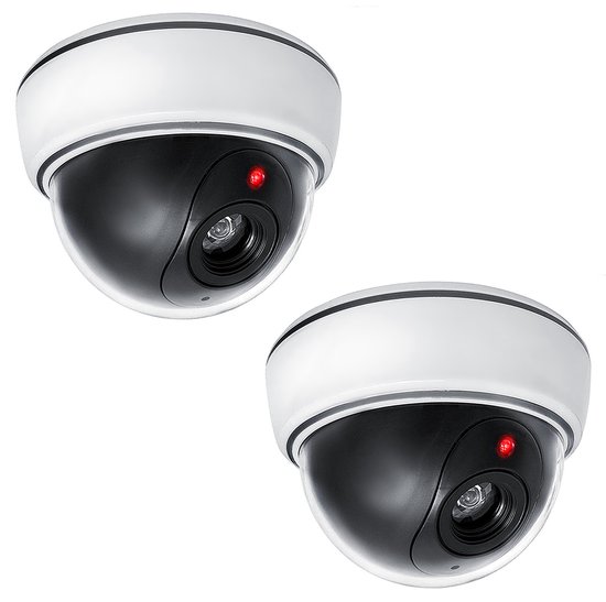 Maclean - Dummy - Set van 2 stuks camera met knipperende LED - Dummy koepelcamera van Merkloos