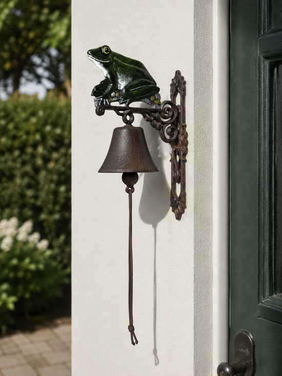 Maddeco - Gietijzeren - deurbel - kikker - groot - gietijzer bel