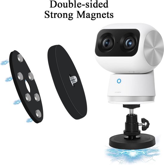 Magnetische camerahouder compatibel met Indoor Cam - Verstelbare cameramagneetbeugel met rubberen coating Neodymium magneetbasis - 1-pack van Merkloos
