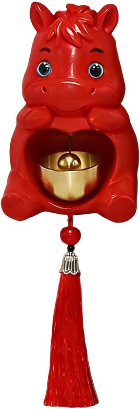 Magnetische Deurbel - Entree Melder - Bezoekers Welkom - Paardenvorm Design - 16 x 8 x 8 cm - Rood