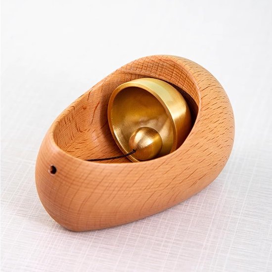 Magnetische Deurbel - Houten Bel - Winkel Welkom - Helder Geluid - 10 x 5.5 cm - Houtkleur