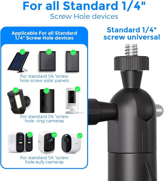 Masthouder compatibel met Rin-g buitencamera, accu Stick Up Cam Battery/Plug-in/Pro, binnencamera (Indoor Cam) - ShopVlot