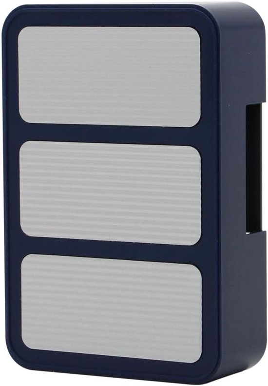 Mechanische Deurbel met Twee Melodieën - 230V Draadgebonden - Blauw/Zilver