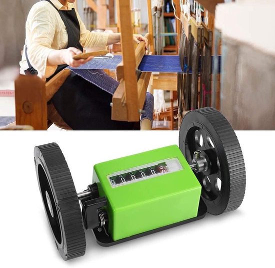 Mechanische meetteller - 6-cijferige lengtemeter - 0-999999 meter - 360 toeren/min - textiellengte prints van VOREL