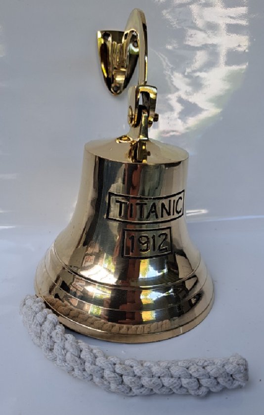 Messing scheepsbel ISH1P2950 Titanic 1912 - deurbel - - Voordeurbel Scheeps cafe bel Messing Large