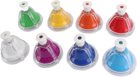 Metalen Bureaubellen Set - Handbellen Muziekset - Muziek Educatie - 8 Verschillende Tonen - 39 x 20 x 10 cm