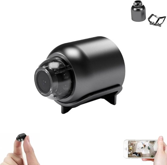 Mini 4G Wifi Camera - Verborgen Camera Nannycam - Thuisbeveiliging - Geavanceerde Bewegingsdetectie - 4 x 3.4 mm - Zwart
