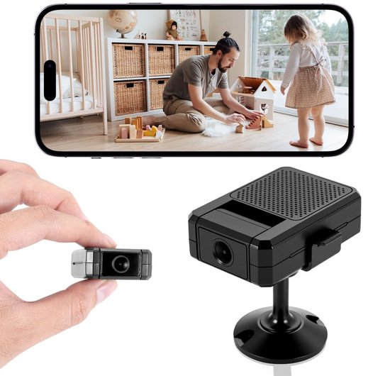 Mini Beveiligingscamera - Draadloze Camera - Huisbewaking - 180° draaibare camera