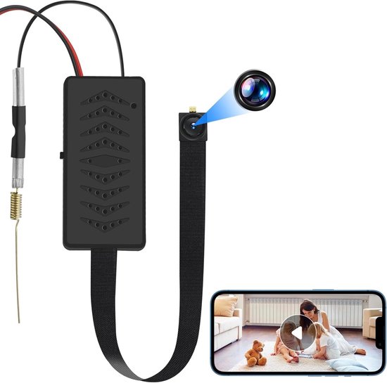 Mini Bodycam - Draagbare Camera - Beveiliging Thuis - Bewegingsdetectie - 13.4 cm - Zwart