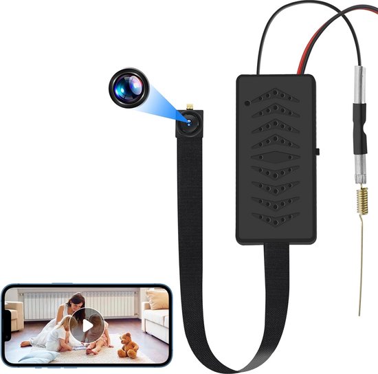 Mini Bodycam - Draagbare Camera - Veiligheid Bewaken - Dubbel Wi-Fi Bereik - 13.4 cm Lang - Zwart
