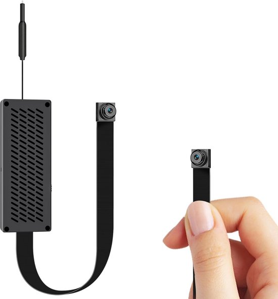 Mini Camera - Beveiligingscamera WiFi - Thuisbewaking Binnen - 4K Ultra HD - 2.54x0.76cm - Zwart