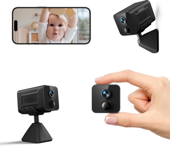 Mini Camera Draadloze Binnen Beveiligingscamera 1080P Batterijgevoede Met PIR Bewegingsdetectie(Nieuw toegevoegde zoekwoorden: Bewegingsdetectie, Batterijgevoede) van MINI