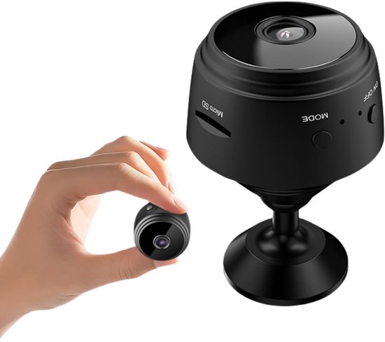 Mini camera monitor draadloos – HD 1080P camera monitor met nachtzicht – compacte webcam met bewegingsdetectie – batterijgevoed voor binnen van MINI