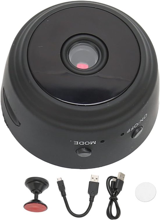 Mini Camera - Oplaadbare Kluis Camera - Thuis Kantoor Beveiliging - 360 Graden Kijkhoek - 1080p Resolutie