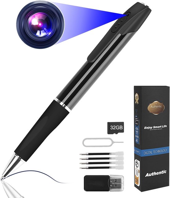 Mini Camera Pen - Verborgen Opname - Zakelijk Vergaderen - 1080P HD Video - 32GB Inclusief - Zwart
