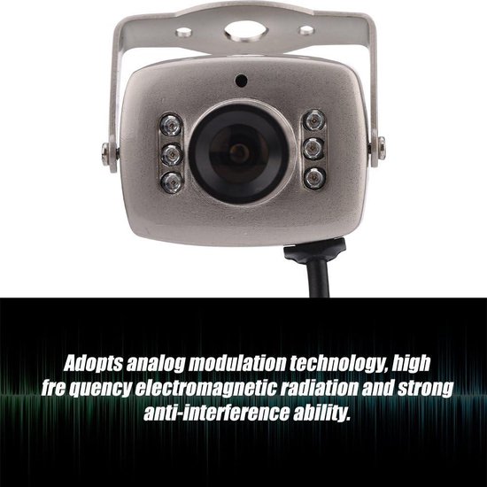 Mini-camera voor videobewaking - 6 LED 36 mm bedraad CMOS CCTV beveiligingscamera met nachtzicht .
