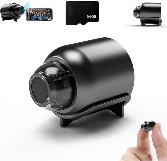 Mini Draadloze WiFi Camera 1080p HD met Nachtzicht voor Thuis, Kantoor en Auto