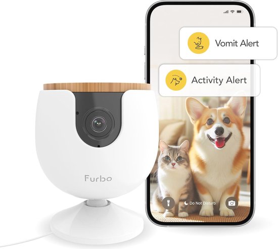 Mini Huisdiercamera met Beveiligingspakket - 2-Weg Audio, Kleuren Nachtzicht en Dieren Monitoring van MINI
