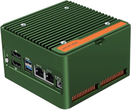 Mini NAS Server - Micro NAS Pocket NAS - Thuis Opslag - 4x NVMe Ondersteuning - 10cm - Zwart