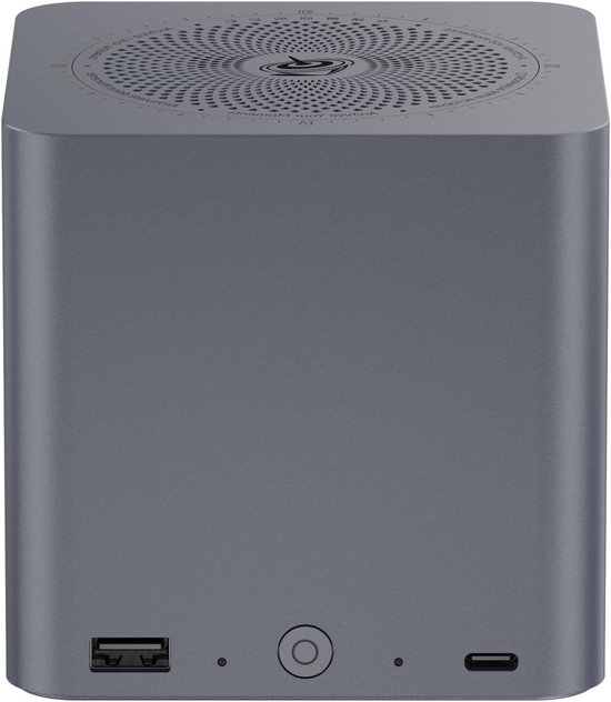 Mini PC NAS - Desktop Server - Opslag Netwerk - 6 M.2 SSD Slots - 24TB Capaciteit - Zwart