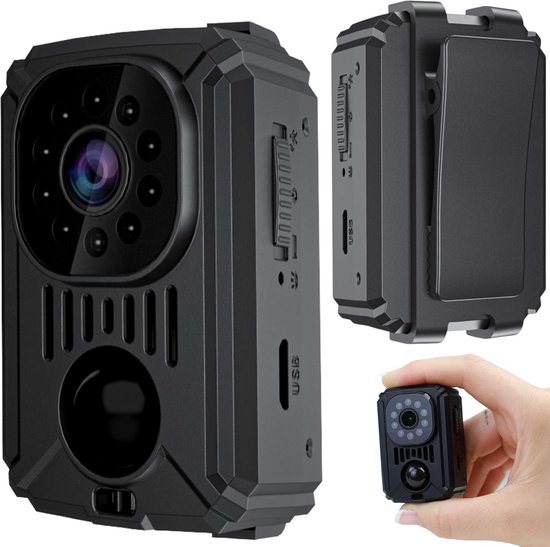 Mini Spionage Camera - Verborgen Camera - Auto Bewaking - Geen Wifi Nodig - 11 Uur Batterij - Zwart
