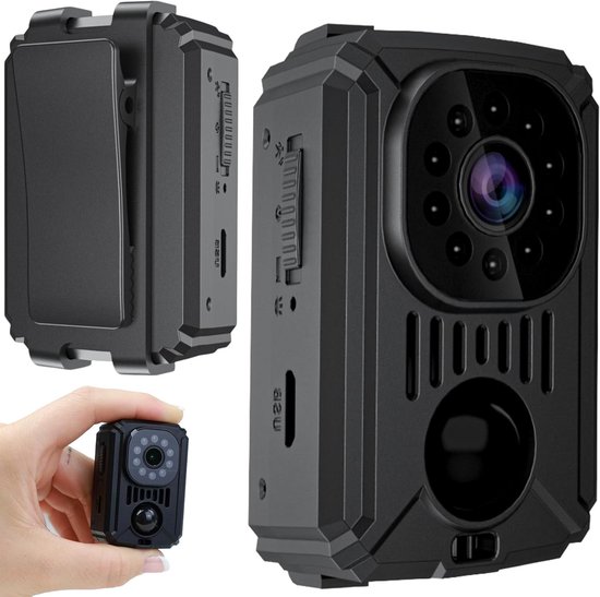 Mini Spionage Camera - Verborgen Camera - Auto Bewaking - Werkt Zonder Wifi - 8x2x8 cm - Zwart
