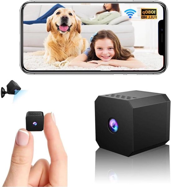 Mini Spy Camera - Verborgen Camera - Beveiliging Thuis - 4K HD Opname - 30mm Compact - Zwart