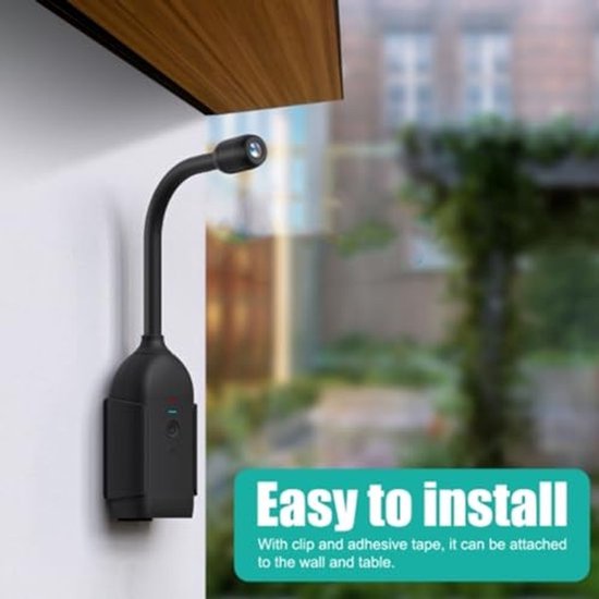 Mini Verborgen Camera, 1080P WiFi Beveiligingscamera met 360 Graden Panoramisch Objectief, Twee-Weg Intercom, Draadloze Binnencamera van Merkloos