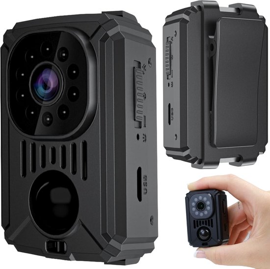 Mini Verborgen HD Spion Camera - Auto Bewakingscamera met Nachtzicht en Bewegingsdetectie, Werkt Zonder Internet, 11 Uur Batterijduur van Puhang