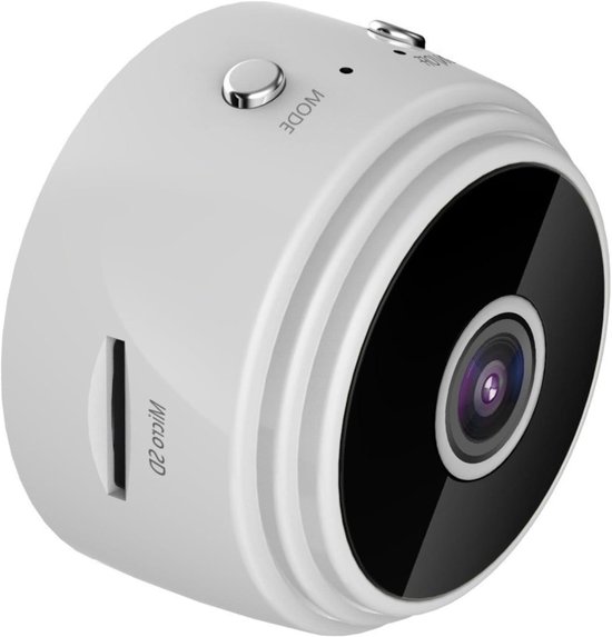 Mini Wifi Camera - Verborgen Camera Beveiligingscamera - Thuisbeveiliging - Draadloos Ontwerp - 10 mm - Wit van Merkloos