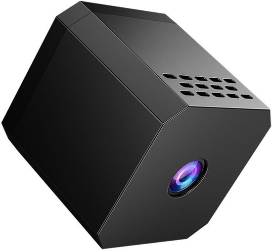 Miniatuur Beveiligingscamera - Draadloze Camera HD - Offline Beveiliging - Bewegingswaarschuwingen Magnetisch - 7.3 x 5.5 x 4 cm - Zwart