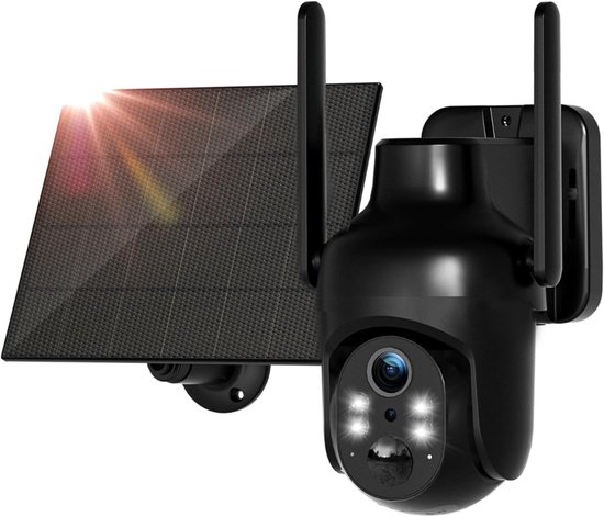 MIRA® Camerabewaking Draadloos - Camera - Beveiligingscamera Draadloos Buiten - Zwart - 18cm x 17cm x 14cm