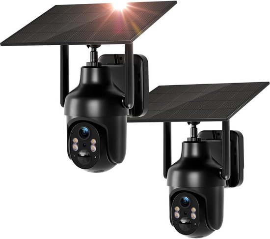 MIRA® Camerabewaking Draadloos - Camera - Beveiligingscamera Draadloos Buiten - Zwart - 29cm x 18cm x 14cm