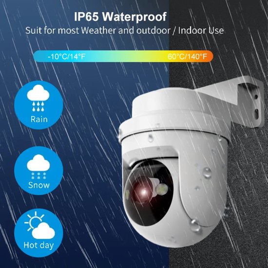 MK-C41 Buiten camera, 4MP, met geheugen kaart slot. Werkt op de Tuya en Smartlife app. van Merkloos