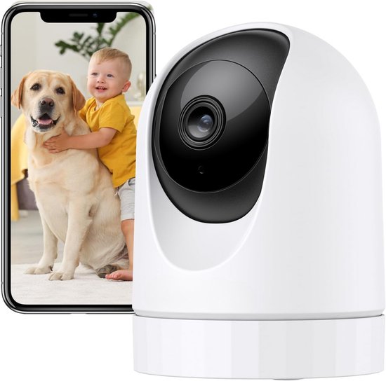 MKSS® Hondencamera - Huisdiercamera - Babyfoon met Camera en App - Baby Monitor - Full HD - Wit van Merkloos