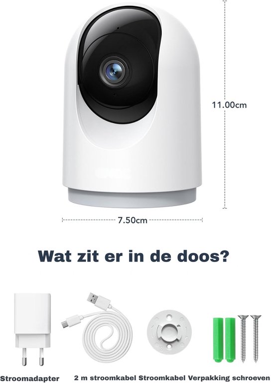 MMM® Camerabewaking Draadloos - Beveiligingscamera Draadloos Buiten - Verborgen Camera - Wit van Merkloos