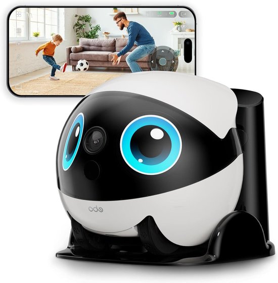 Mobiele Robot Camera - Thuisbewaking Robot - Huisbewaking - AI Gezichtsherkenning - 360 graden dekking - Maanwit