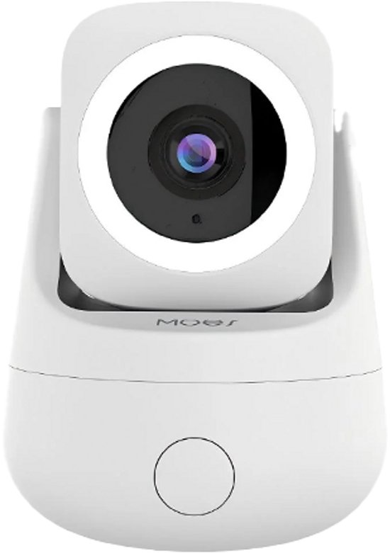 Moes beveiligingscamera voor binnen | pan/tilt | Babyfoon | 2-weg communicatie | 3MP camera | Wifi | Werkt met Tuya Smart en SmartLife | Nightvision | MicroSD opslag |