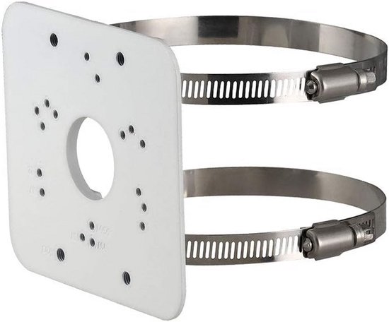 Montage Adapter - Paalbevestiging Beugel - Camera Beveiliging - Aluminium Constructie - 027 kg - Wit