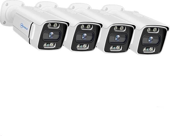 Movols - Beveiligingscamerasysteem - met 8 CH POE HD NVR - 5 Megapixels - 4 camera's van Movols