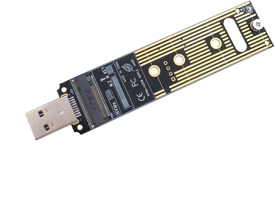 MSA7780 M.2 NGFF PCI-E SSD naar USB 3.1 Type-A plug-in adapterkaart