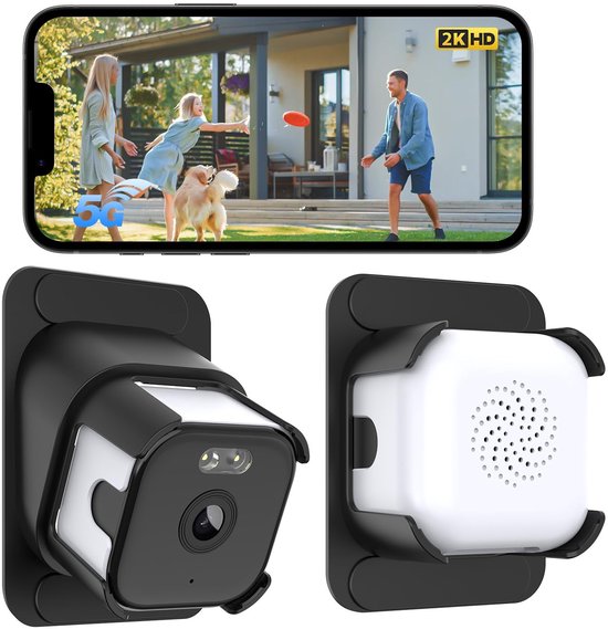 Namajunas - Beveiligingscamera voor buiten en binnen - Raamcamera 3MP 2K - 2.4GHz & 5GHz WiFi bewakingscamera - ChroMax AI Kleurnachtzicht - 24/7 opname - Bewegingsdetectie van Merkloos