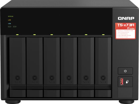 NAS Network Storage Qnap TS-673A-8G Black
