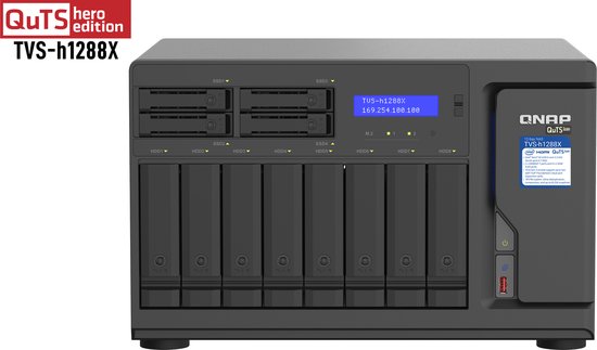 NAS Network Storage Qnap TVS-H1288X-W1250-16G Black van Merkloos