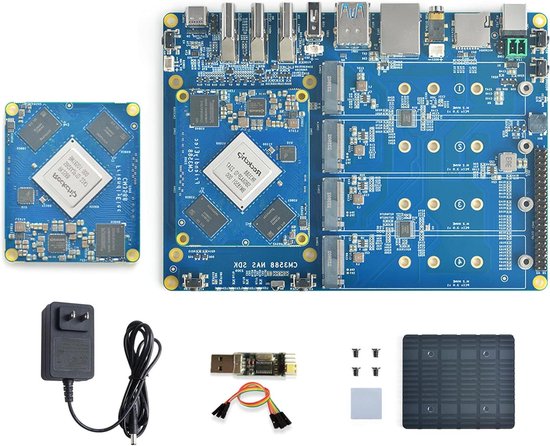 NAS Opslagmodule Kit - Mini Computer Module - Thuiscloud Server Bouwen - Ondersteunt 4 NVMe SSD's van Merkloos