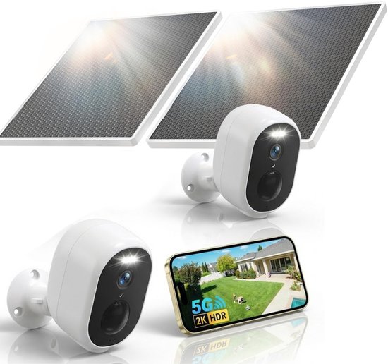 NBAP® Camerabewaking - Beveiligingscamera Draadloos Buiten - Bewakingscamera van Merkloos