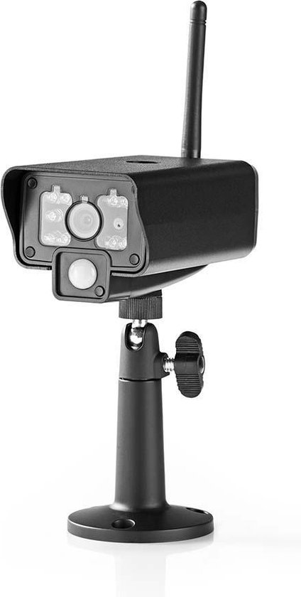 Nedis Digitale Draadloze Camera - 2.4 GHz - VGA - Binnen- en Buitenshuis - Nachtzicht: 5.00 m - Kijkhoek: 73 ° - Zwart - IP54 van Nedis