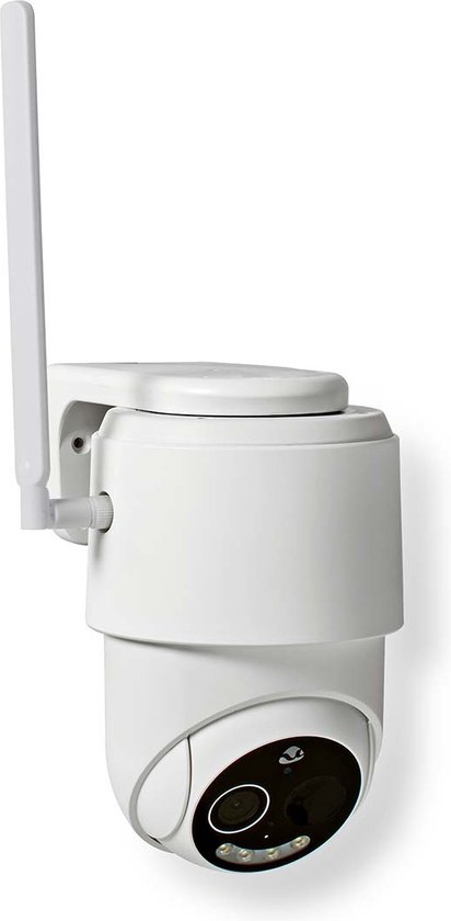 Nedis SmartLife Beveiligingscamera Draadloos Buiten - 4G (simkaart niet meegeleverd) - Full HD - Zonnepaneel - Pan tilt - IP65 - Cloud Opslag (optioneel) / microSD (niet inbegrepen) - Bewegingssensor - Nachtzicht van Nedis